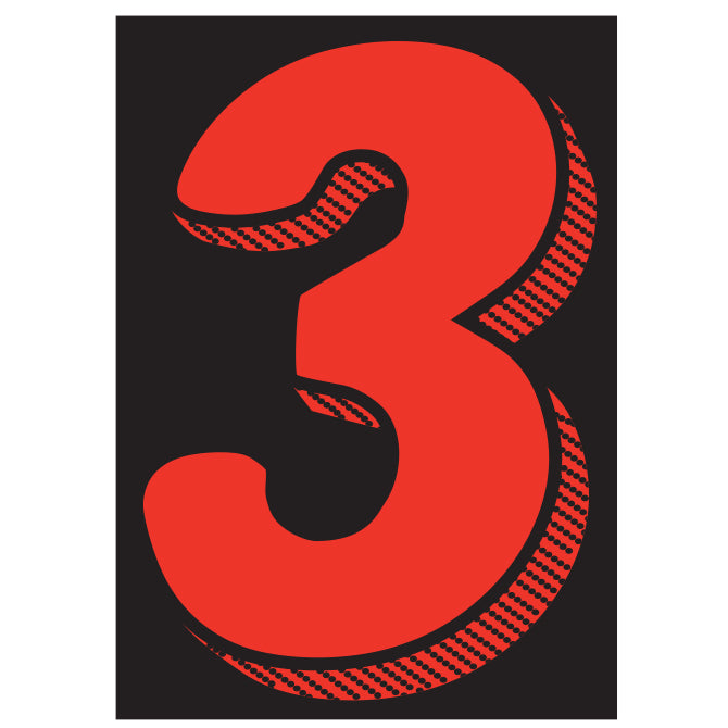 7-1/2" Red & Black