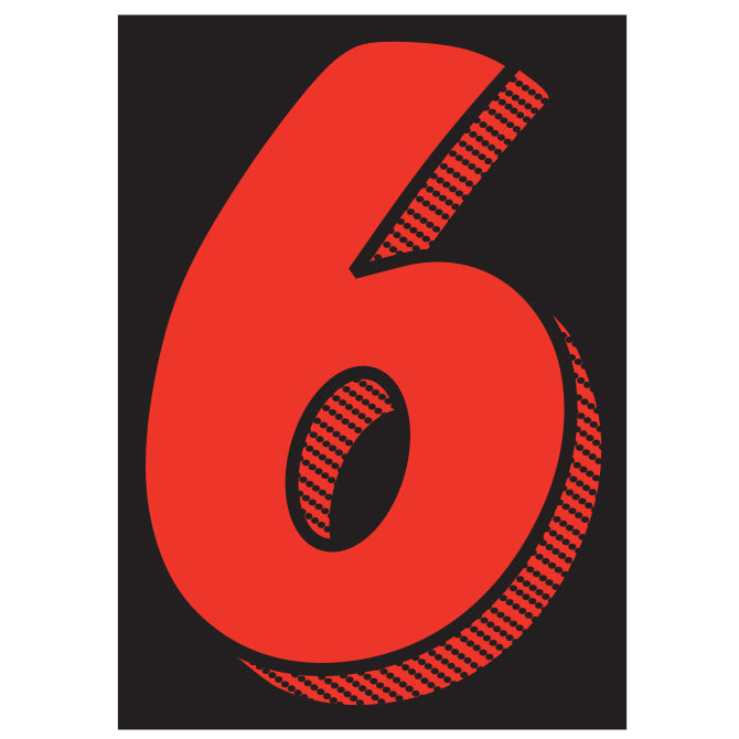 7-1/2" Red & Black