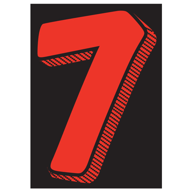 7-1/2" Red & Black