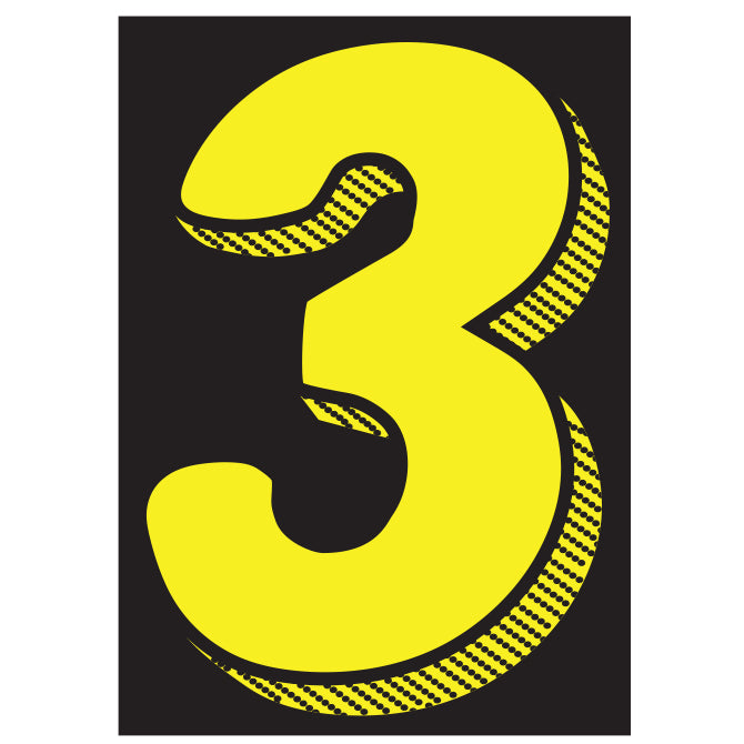 7-1/2" Yellow & Black