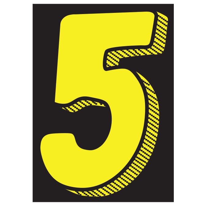 7-1/2" Yellow & Black