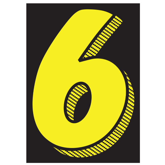 7-1/2" Yellow & Black