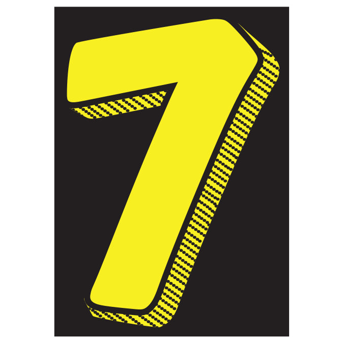 7-1/2" Yellow & Black