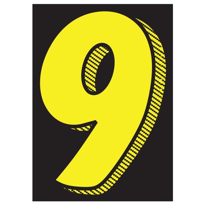 7-1/2" Yellow & Black