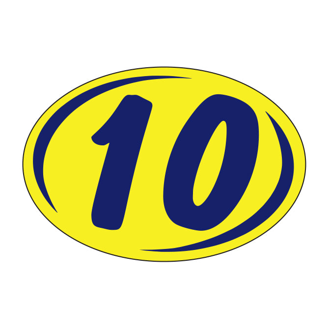 Small Oval Years - Window Sticker