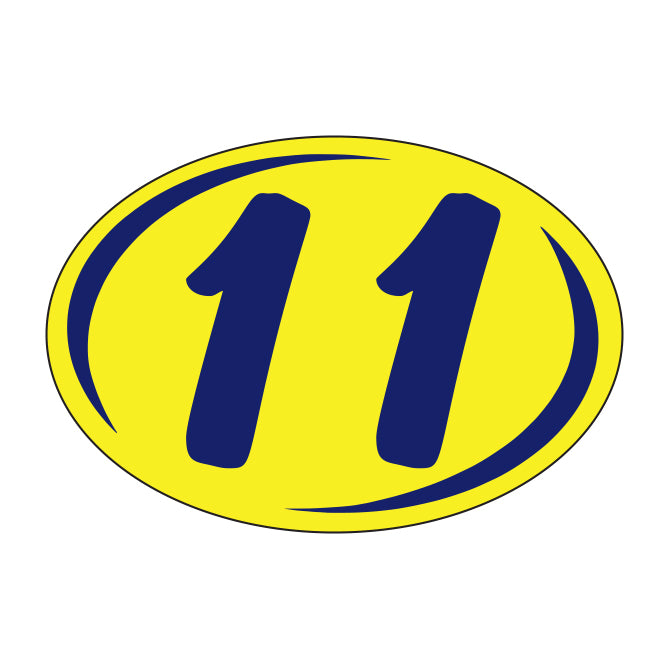 Small Oval Years - Window Sticker