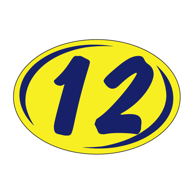 Small Oval Years - Window Sticker