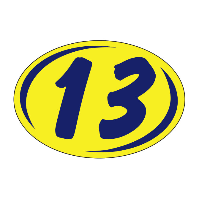 Small Oval Years - Window Sticker
