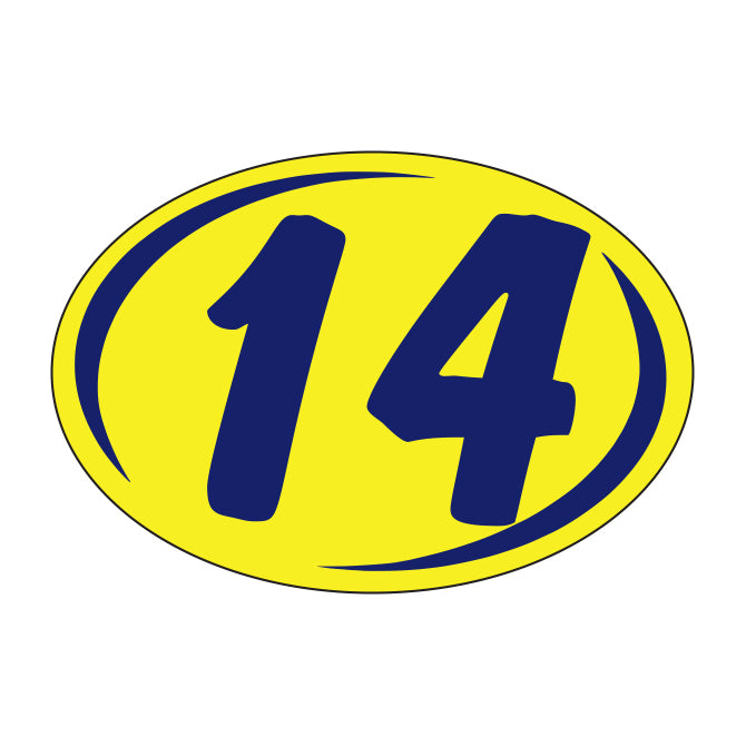 Small Oval Years - Window Sticker