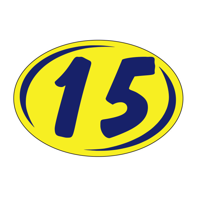 Small Oval Years - Window Sticker
