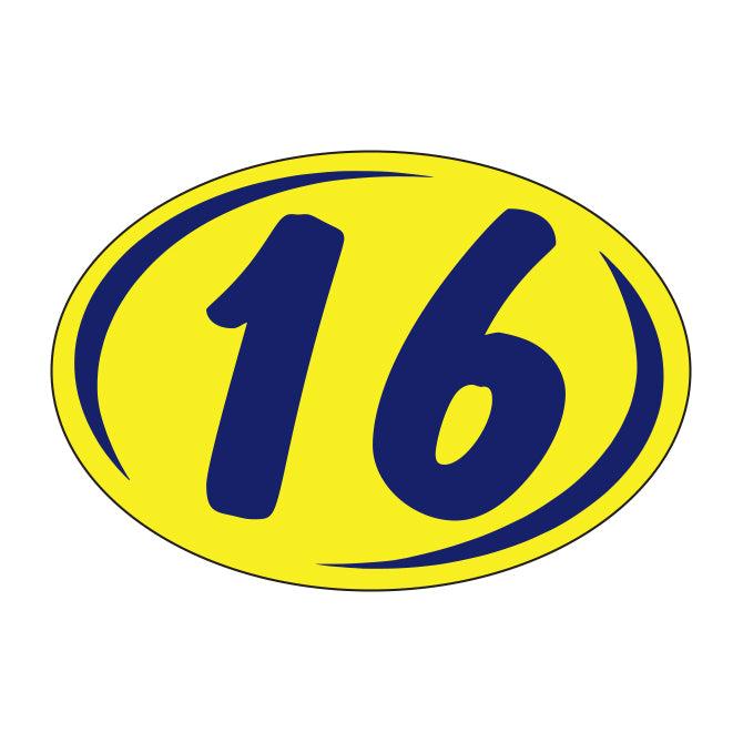 Small Oval Years - Window Sticker
