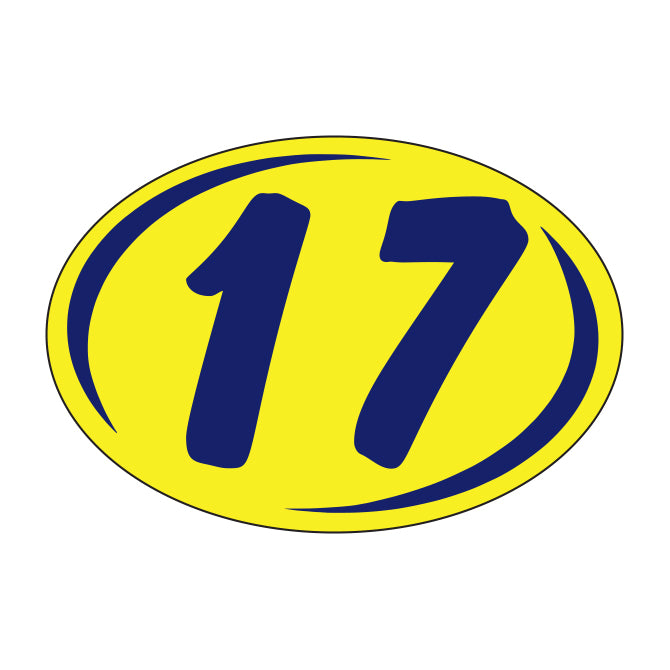 Small Oval Years - Window Sticker