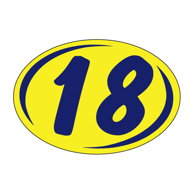 Small Oval Years - Window Sticker