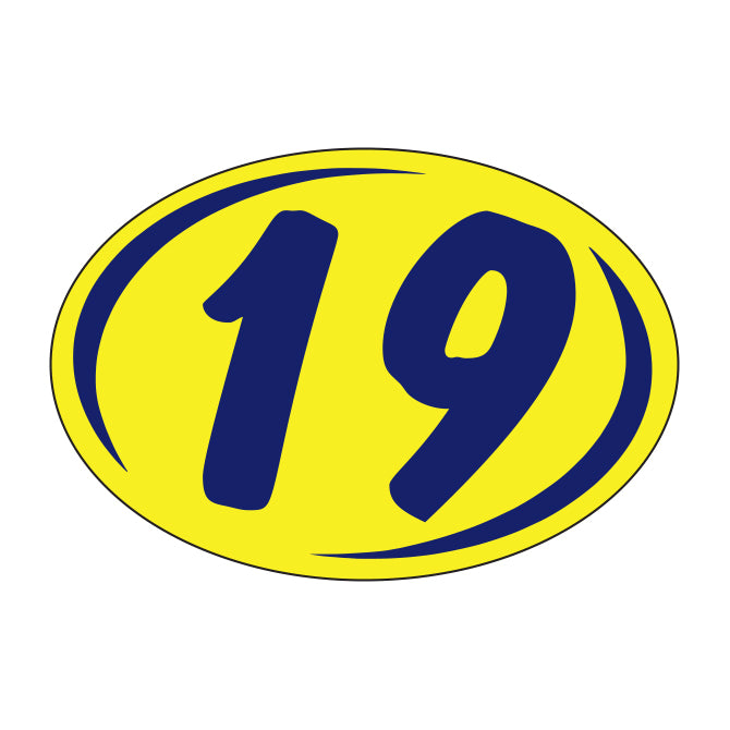 Small Oval Years - Window Sticker