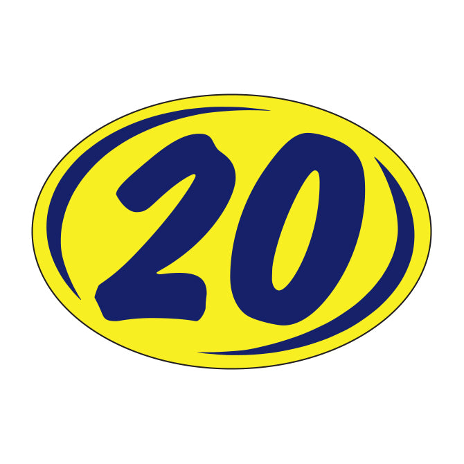 Small Oval Years - Window Sticker