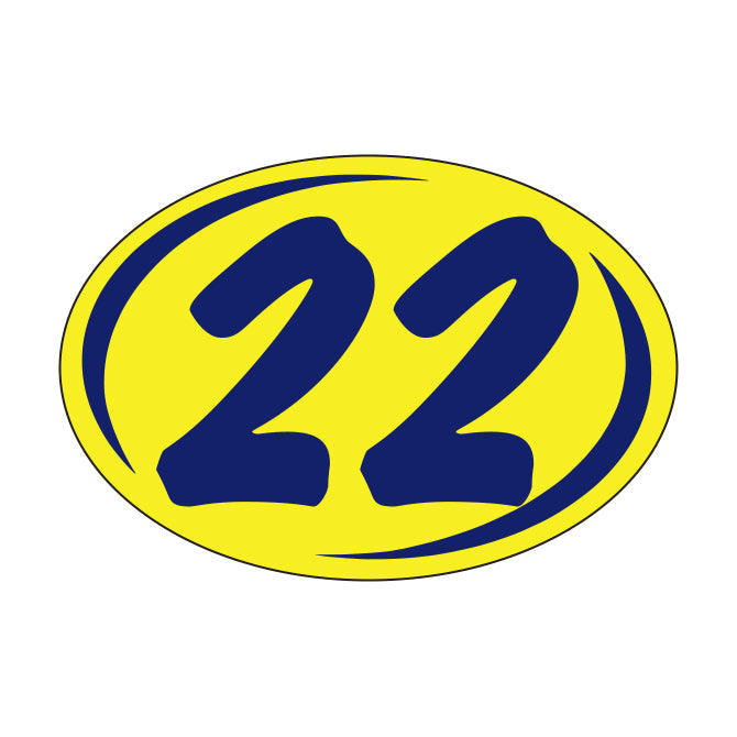 Small Oval Years - Window Sticker
