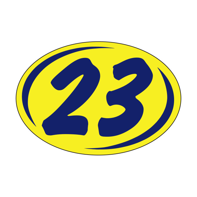 Small Oval Years - Window Sticker