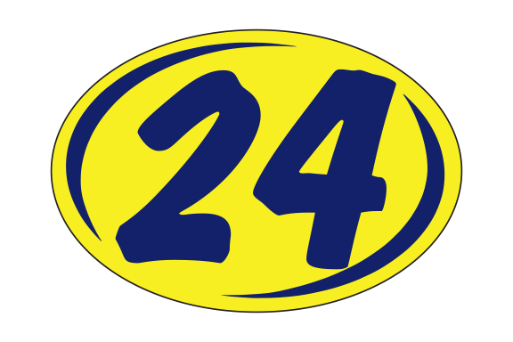Small Oval Years - Window Sticker
