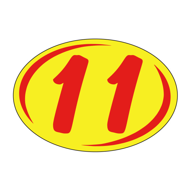 Small Oval Years - Window Sticker
