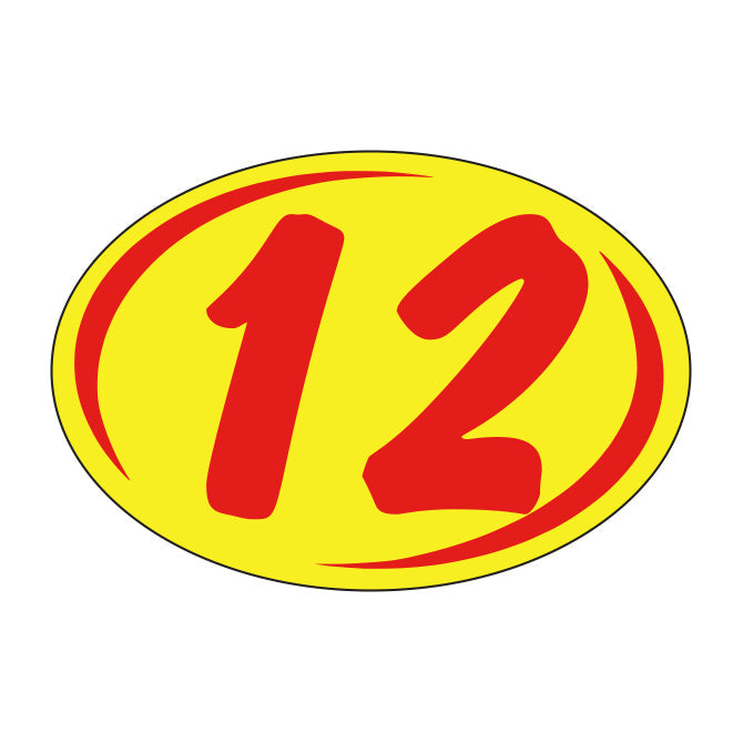 Small Oval Years - Window Sticker