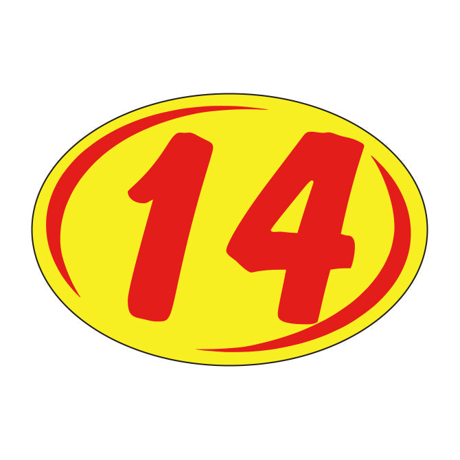 Small Oval Years - Window Sticker