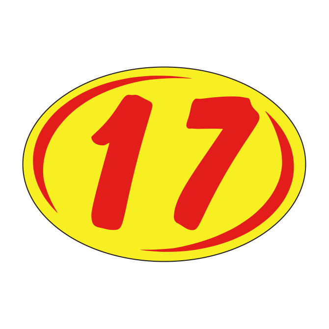 Small Oval Years - Window Sticker