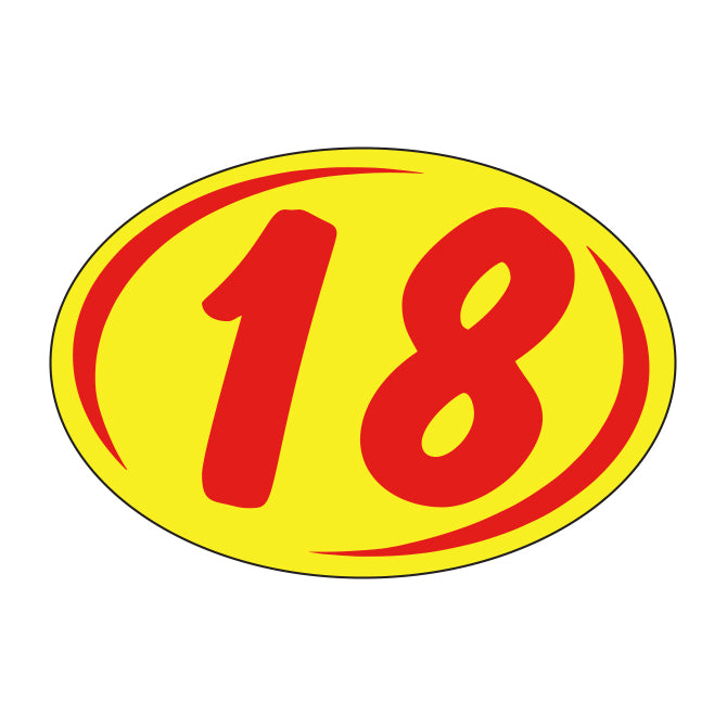 Small Oval Years - Window Sticker