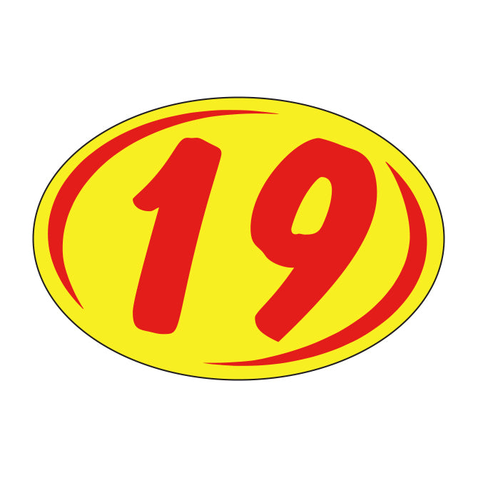 Small Oval Years - Window Sticker