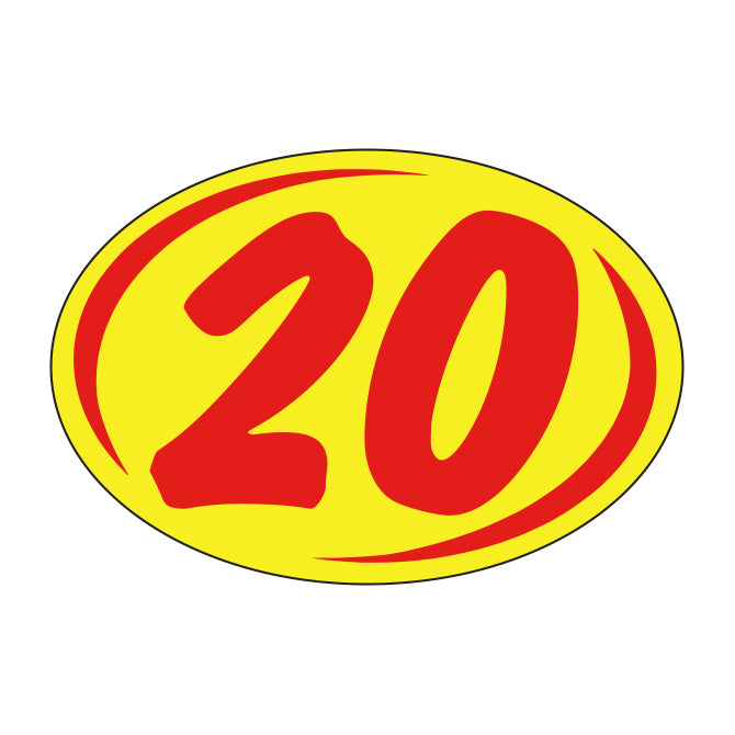 Small Oval Years - Window Sticker