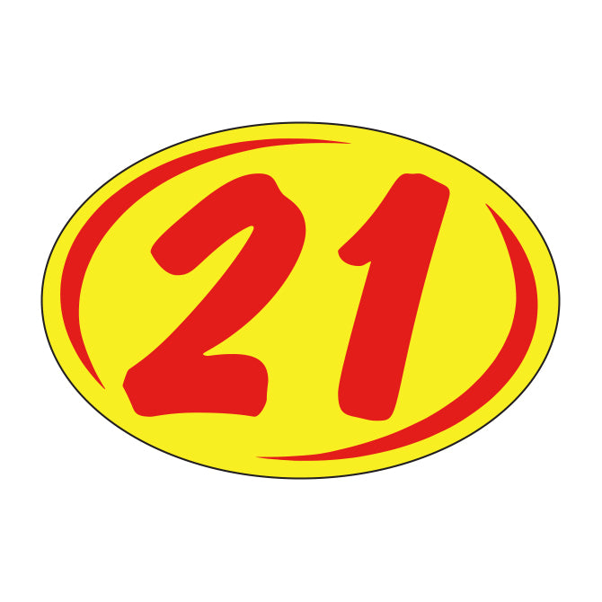 Small Oval Years - Window Sticker