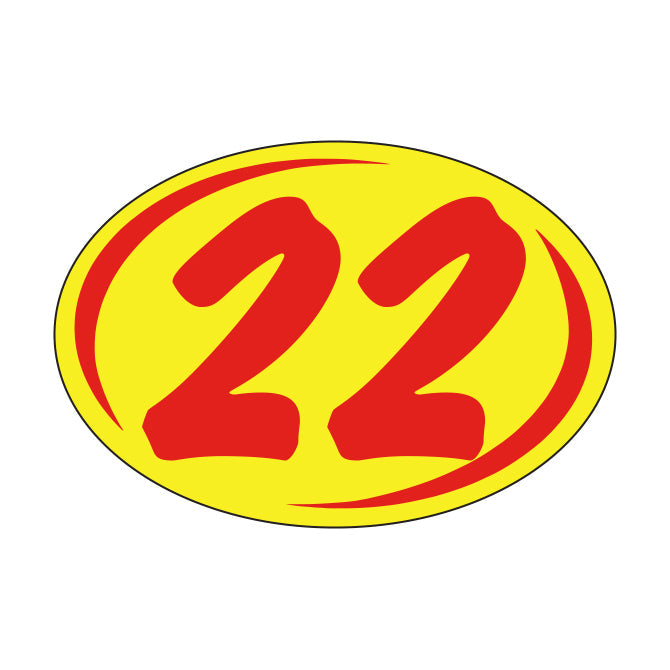 Small Oval Years - Window Sticker