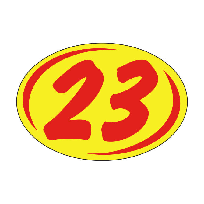 Small Oval Years - Window Sticker