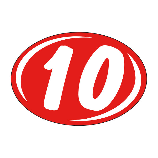 Small Oval Years - Window Sticker
