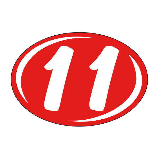 Small Oval Years - Window Sticker