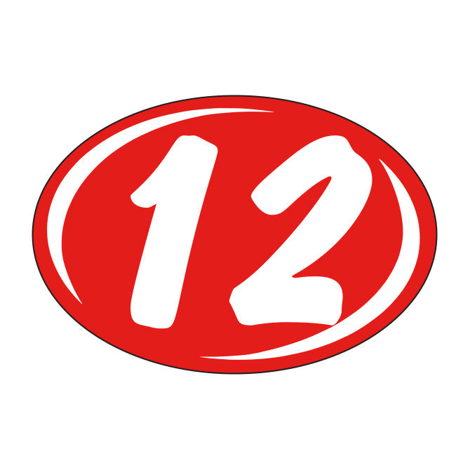 Small Oval Years - Window Sticker
