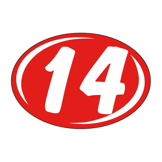 Small Oval Years - Window Sticker