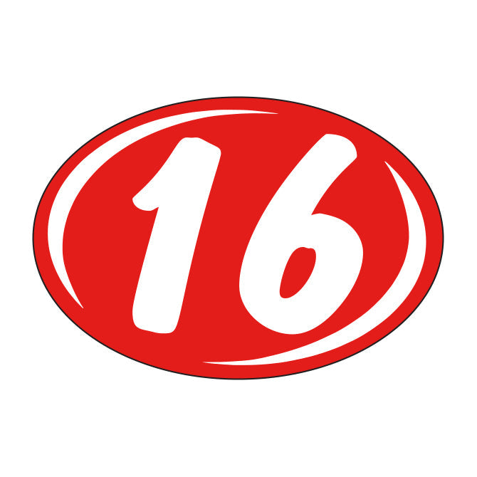 Small Oval Years - Window Sticker