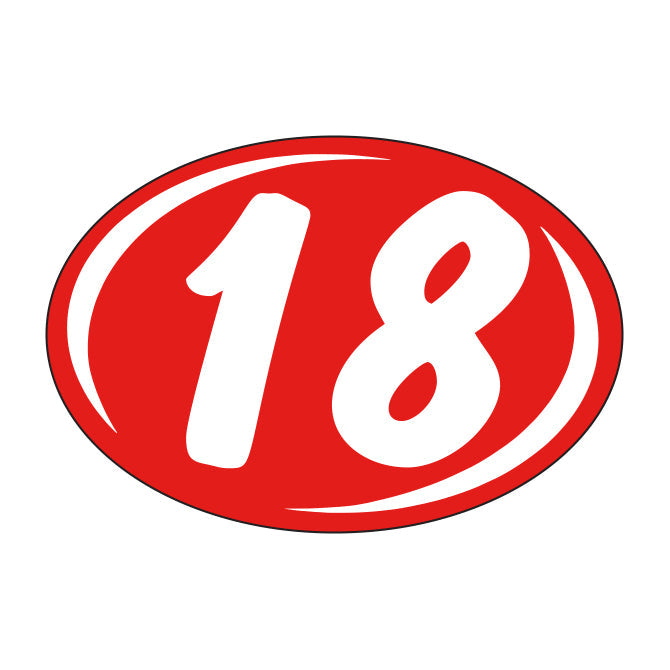 Small Oval Years - Window Sticker