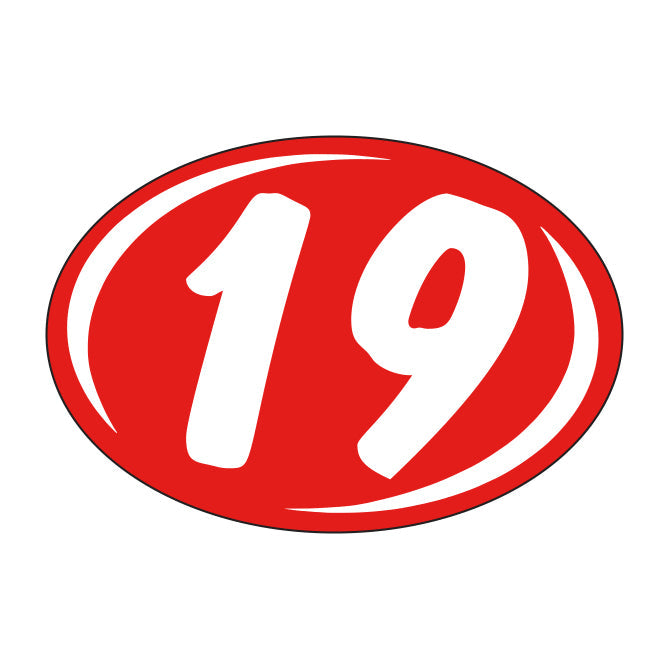 Small Oval Years - Window Sticker