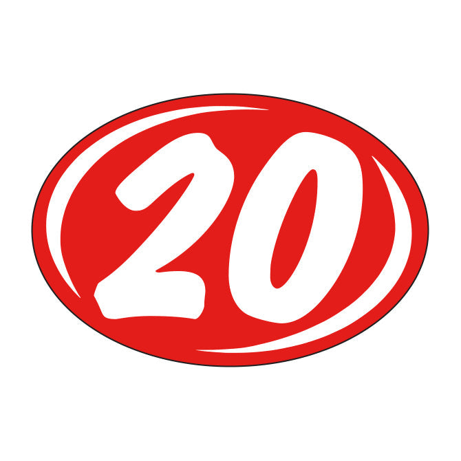 Small Oval Years - Window Sticker