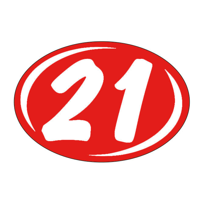 Small Oval Years - Window Sticker