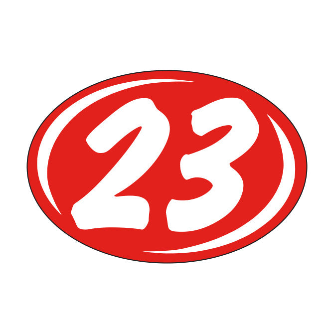 Small Oval Years - Window Sticker