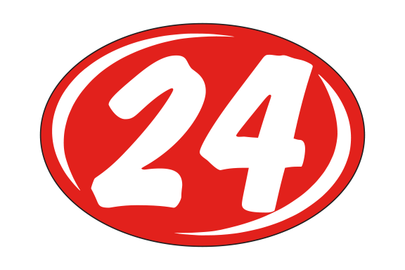 Small Oval Years - Window Sticker