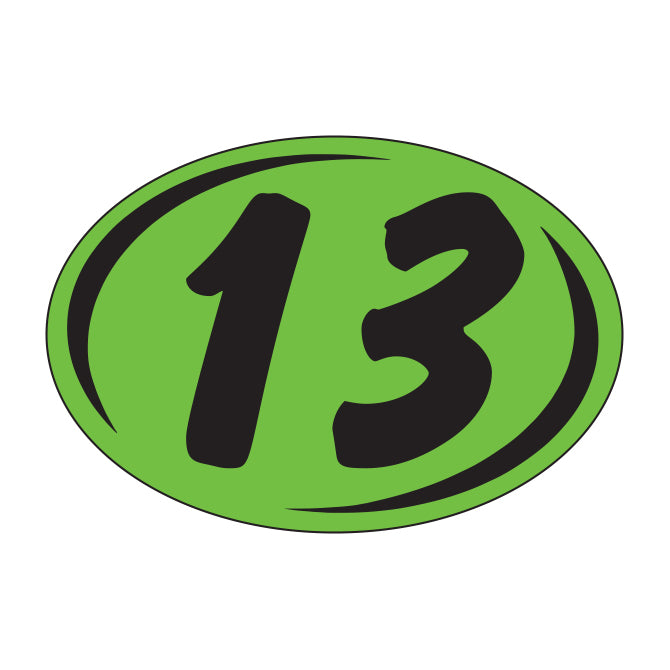 Small Oval Years - Window Sticker
