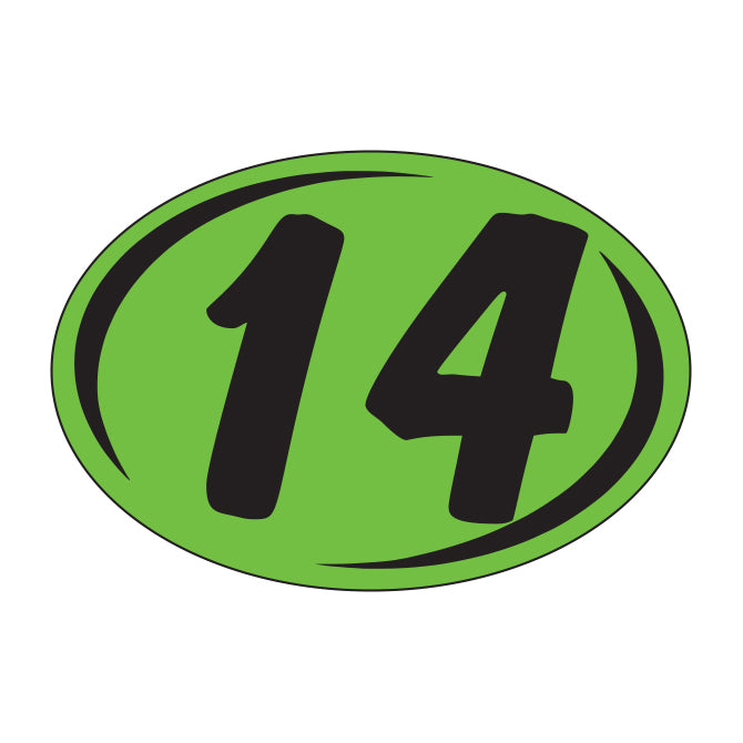 Small Oval Years - Window Sticker