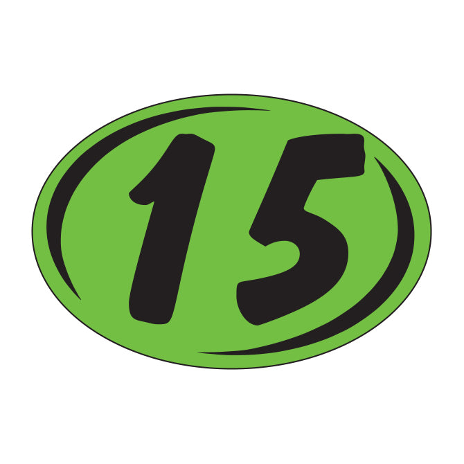 Small Oval Years - Window Sticker