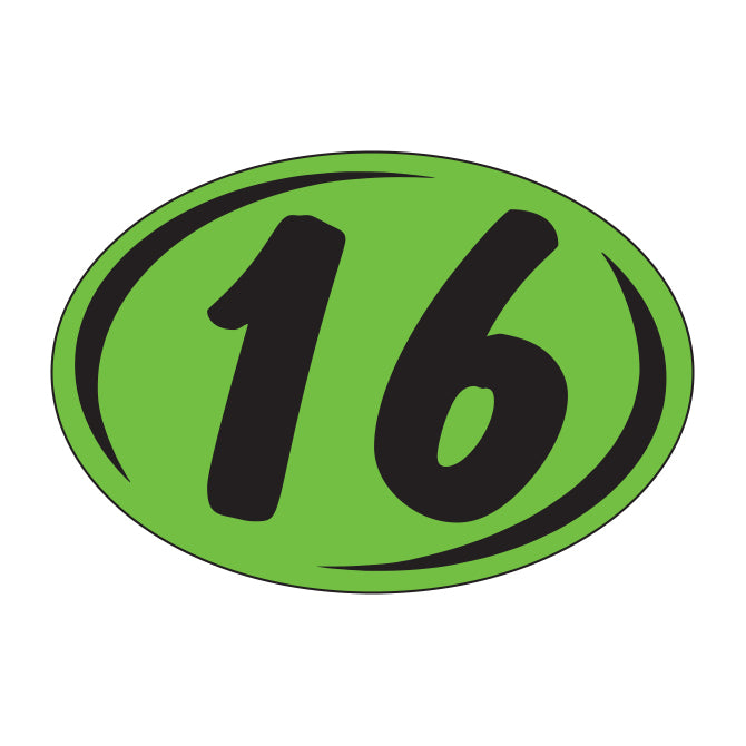 Small Oval Years - Window Sticker