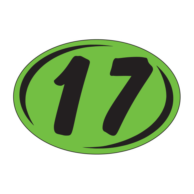 Small Oval Years - Window Sticker