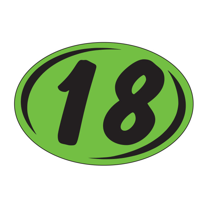 Small Oval Years - Window Sticker