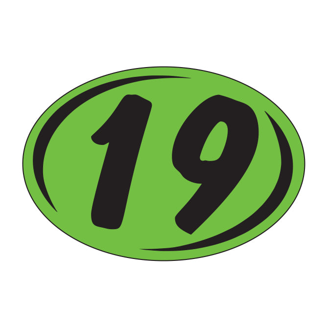 Small Oval Years - Window Sticker